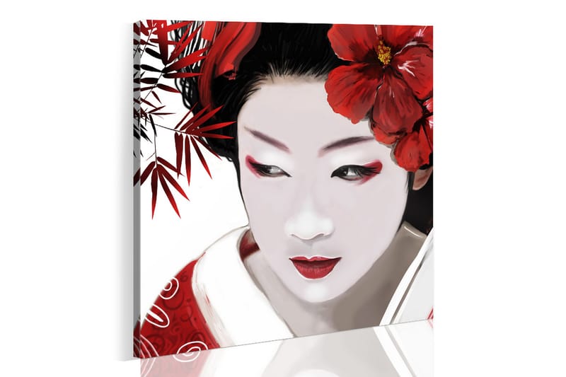 Bilde Japanese Geisha 80x80 - Artgeist sp. z o. o. - Innredning - Bilder & kunst - Lerretsbilder