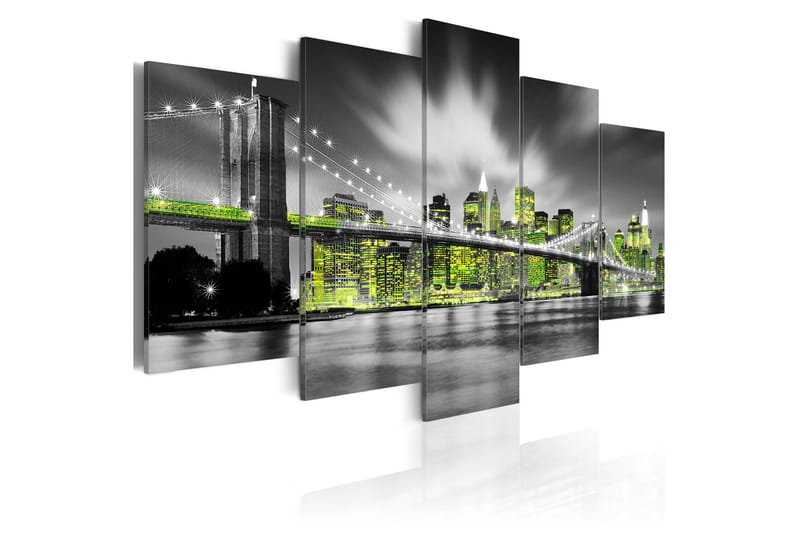 Bilde Lime Soul Of New York 100x50 - Artgeist sp. z o. o. - Innredning - Bilder & kunst - Lerretsbilder