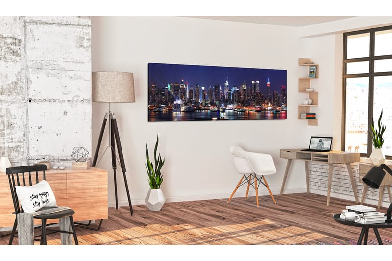 Bilde Live By Night 135x45 - Artgeist sp. z o. o. - Innredning - Bilder & kunst - Lerretsbilder