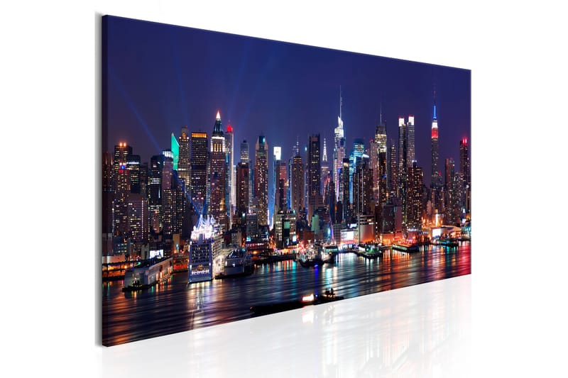 Bilde Live By Night 135x45 - Artgeist sp. z o. o. - Innredning - Bilder & kunst - Lerretsbilder