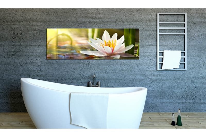 Bilde Lotus' Glow 150x50 - Artgeist sp. z o. o. - Innredning - Bilder & kunst - Lerretsbilder