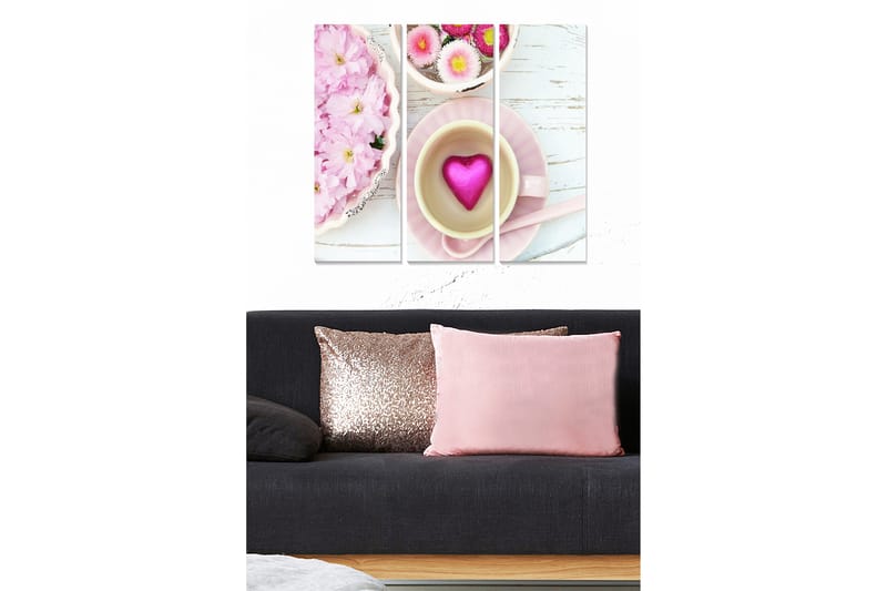 Bilde Love 3-pk Flerfarget - 22x05 cm - Innredning - Bilder & kunst - Lerretsbilder