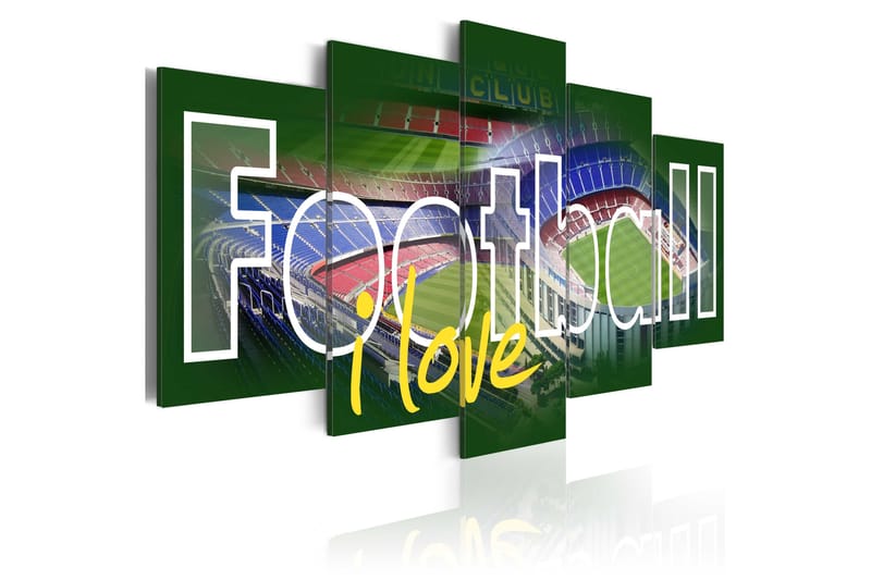 Bilde Love Football 100x50 - Artgeist sp. z o. o. - Innredning - Bilder & kunst - Lerretsbilder