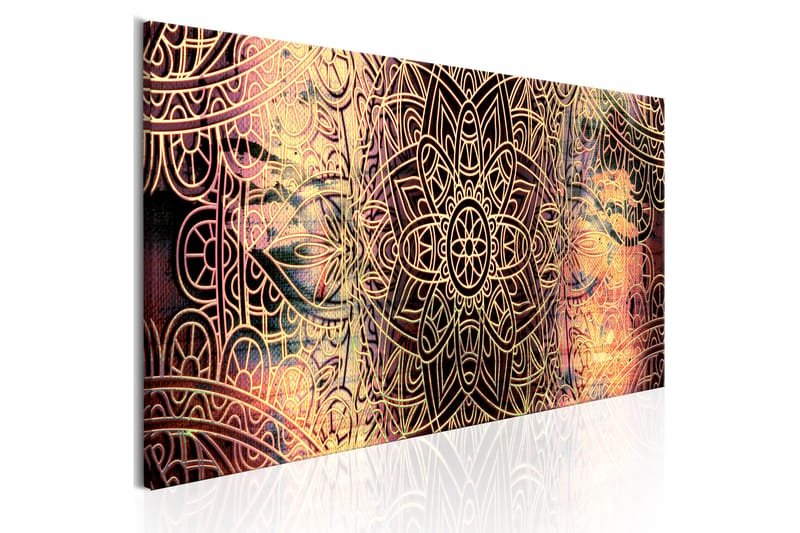 Bilde Mandala Sunny Poetry 135x45 - Artgeist sp. z o. o. - Innredning - Bilder & kunst - Lerretsbilder