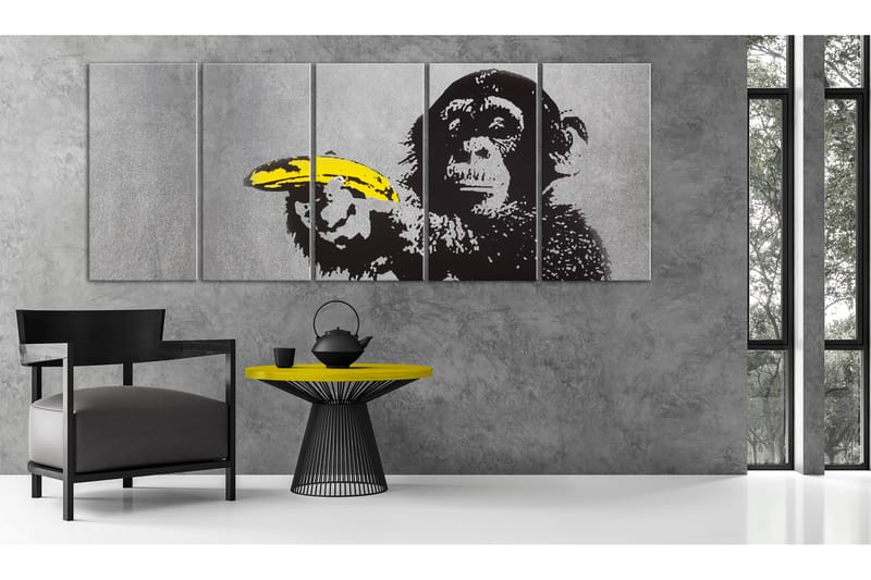 Bilde Monkey And Banana 225x90 - Artgeist sp. z o. o. - Innredning - Bilder & kunst - Lerretsbilder