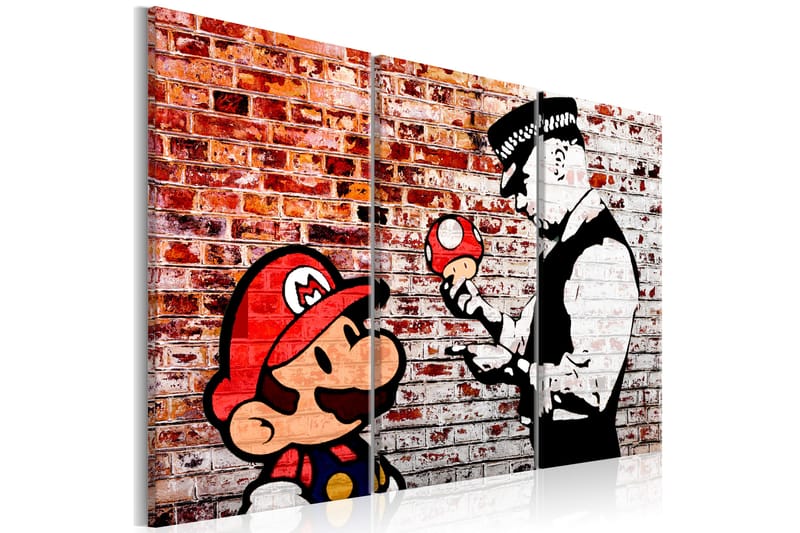 Bilde Mural On Brick 120x80 - Artgeist sp. z o. o. - Innredning - Bilder & kunst - Lerretsbilder