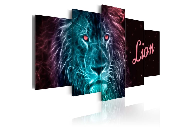 Bilde Neon King 100x50 - Artgeist sp. z o. o. - Innredning - Bilder & kunst - Lerretsbilder