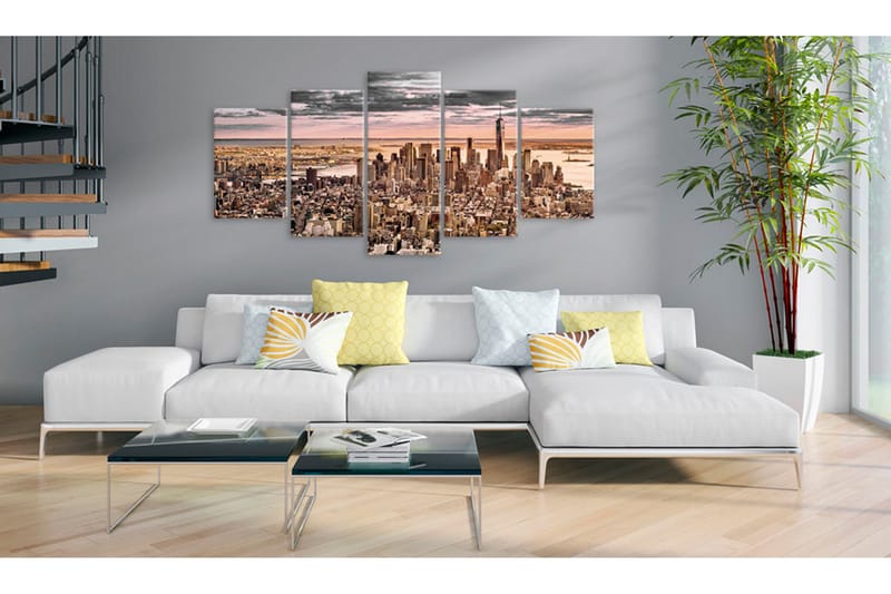 Bilde New York City Morning Sky 100x50 - Artgeist sp. z o. o. - Innredning - Bilder & kunst - Lerretsbilder