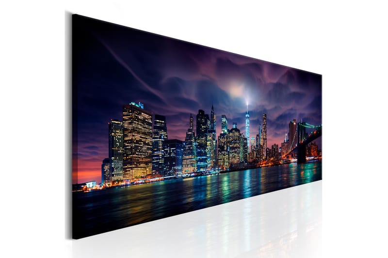 Bilde New York Dark City 150x50 - Artgeist sp. z o. o. - Innredning - Bilder & kunst - Lerretsbilder