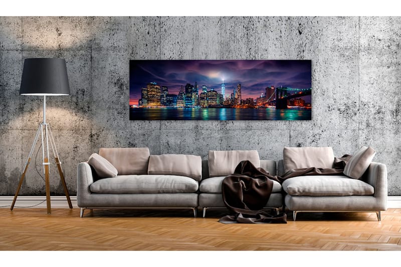 Bilde New York Dark City 150x50 - Artgeist sp. z o. o. - Innredning - Bilder & kunst - Lerretsbilder