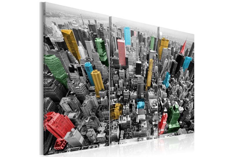 Bilde New York In The Cmyk Color Model 120x80 - Artgeist sp. z o. o. - Innredning - Bilder & kunst - Lerretsbilder