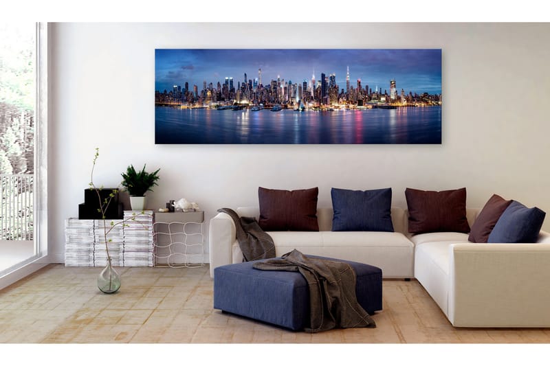 Bilde New York Nights 150x50 - Artgeist sp. z o. o. - Innredning - Bilder & kunst - Lerretsbilder