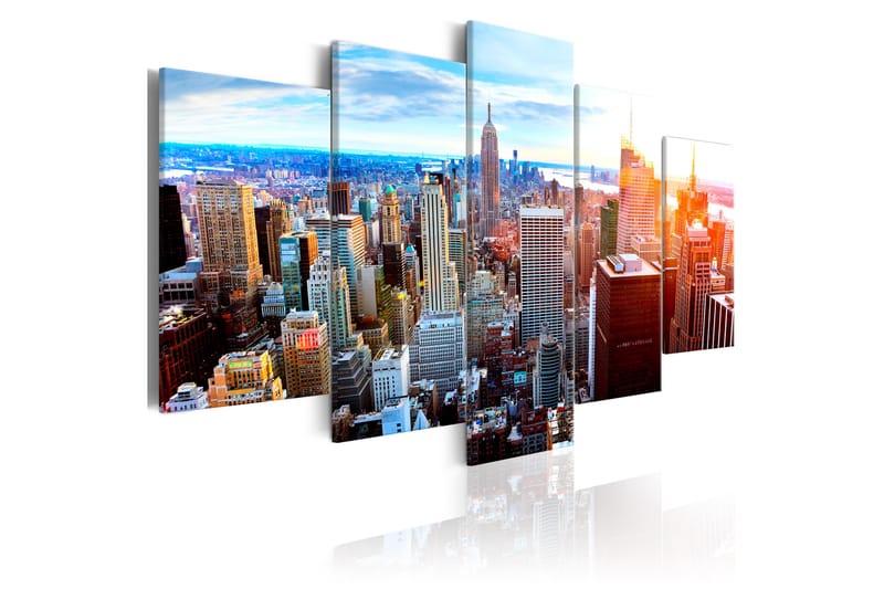 Bilde New York Sunrise 200x100 - Artgeist sp. z o. o. - Innredning - Bilder & kunst - Lerretsbilder