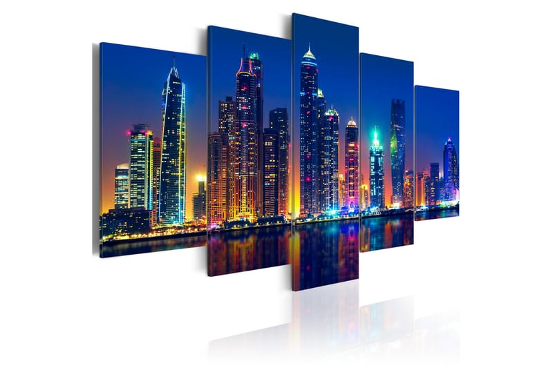 Bilde Nights In Dubai 200x100 - Artgeist sp. z o. o. - Innredning - Bilder & kunst - Lerretsbilder