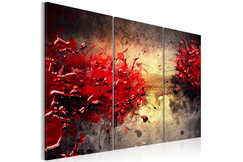 Bilde Red Splash 120x80 - Artgeist sp. z o. o. - Innredning - Bilder & kunst - Lerretsbilder