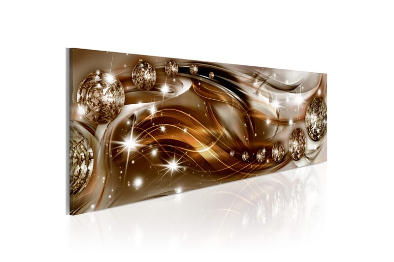 Bilde Ribbon Of Bronze And Glitter 135x45 - Artgeist sp. z o. o. - Innredning - Bilder & kunst - Lerretsbilder