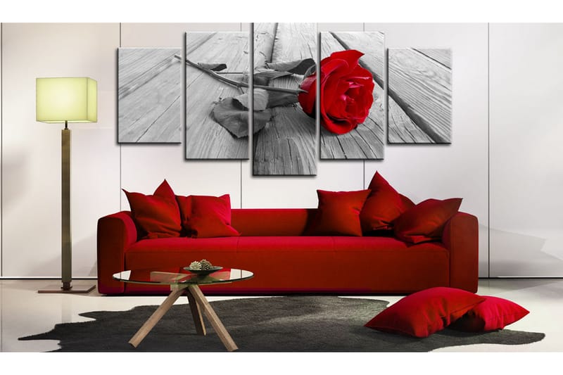 Bilde Rose On Wood 200x100 - Artgeist sp. z o. o. - Innredning - Bilder & kunst - Lerretsbilder