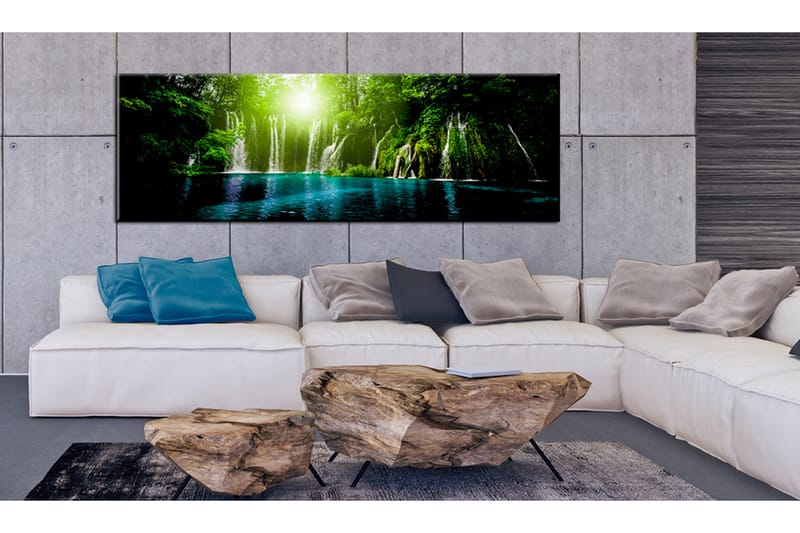 Bilde Sapphire Lake 150x50 - Artgeist sp. z o. o. - Innredning - Bilder & kunst - Lerretsbilder