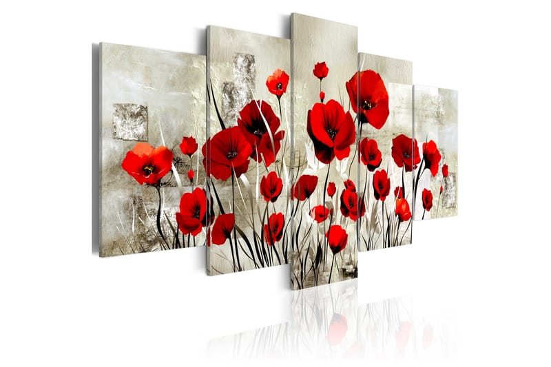 Bilde Scarlet Field 200x100 - Artgeist sp. z o. o. - Innredning - Bilder & kunst - Lerretsbilder