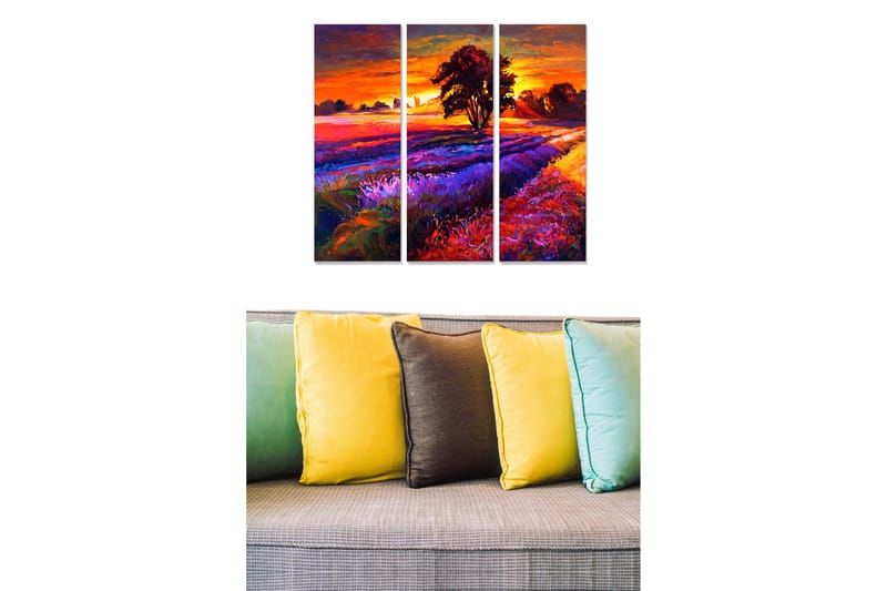 Bilde Scenic 3-pk Flerfarget - 22x05 cm - Innredning - Bilder & kunst - Lerretsbilder