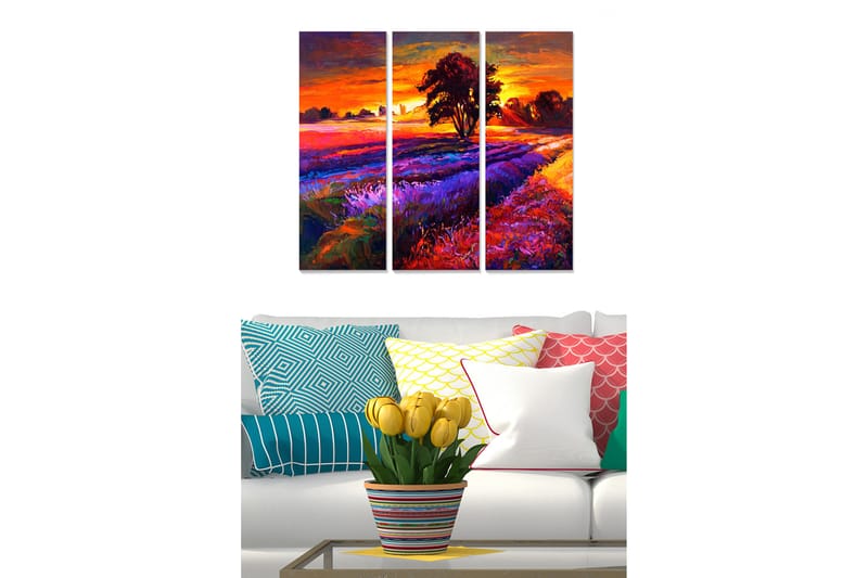 Bilde Scenic 3-pk Flerfarget - 22x05 cm - Innredning - Bilder & kunst - Lerretsbilder