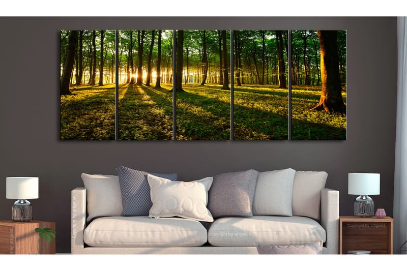 Bilde Shade Of Trees 225x90 - Artgeist sp. z o. o. - Innredning - Bilder & kunst - Lerretsbilder