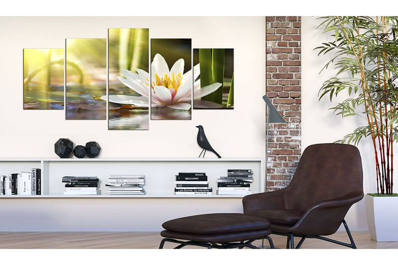 Bilde Sunny Lotus 200x100 - Artgeist sp. z o. o. - Innredning - Bilder & kunst - Lerretsbilder