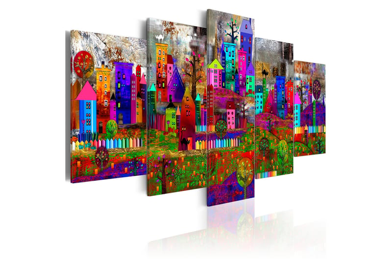 Bilde The City Of Expression 200x100 - Artgeist sp. z o. o. - Innredning - Bilder & kunst - Lerretsbilder