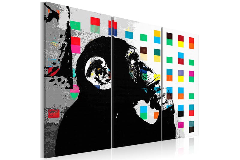 Bilde The Thinker Monkey By Banksy 120x80 - Artgeist sp. z o. o. - Innredning - Bilder & kunst - Lerretsbilder