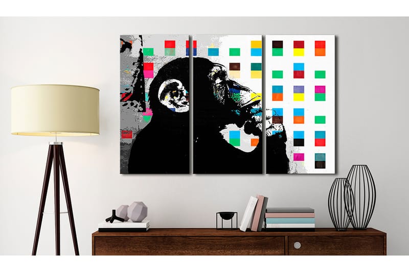 Bilde The Thinker Monkey By Banksy 90x60 - Artgeist sp. z o. o. - Innredning - Bilder & kunst - Lerretsbilder