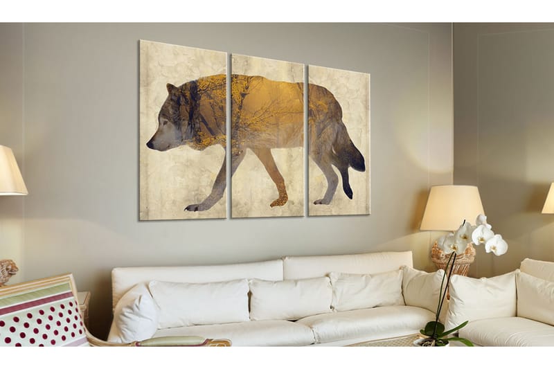 Bilde The Wandering Wolf 120x80 - Artgeist sp. z o. o. - Innredning - Bilder & kunst - Lerretsbilder