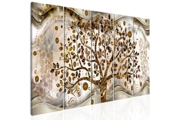 Bilde Tree And Waves 5 Parts Brown 225x90