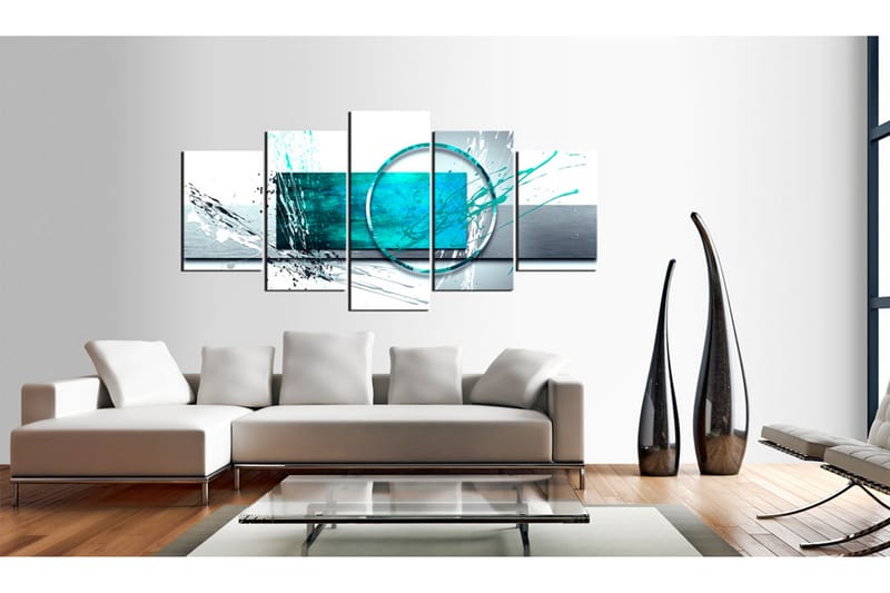 Bilde Turquoise Expression 100x50 - Artgeist sp. z o. o. - Innredning - Bilder & kunst - Lerretsbilder