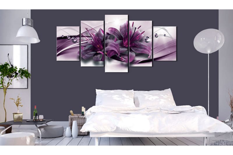 Bilde Violet Lily 200x100 - Artgeist sp. z o. o. - Innredning - Bilder & kunst - Lerretsbilder