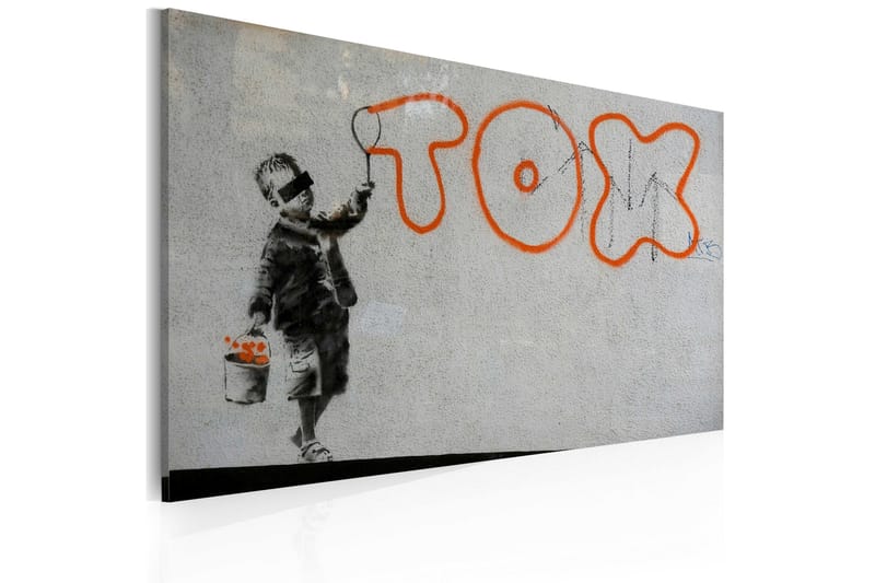 Bilde Wallpaper Graffiti Banksy 60x40 - Artgeist sp. z o. o. - Innredning - Bilder & kunst - Lerretsbilder