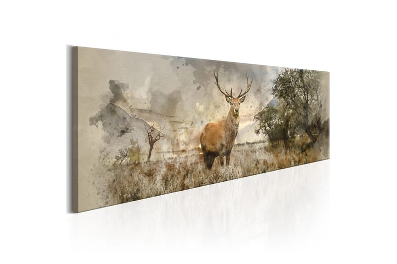 Bilde Watercolour Deer 150x50 - Artgeist sp. z o. o. - Innredning - Bilder & kunst - Lerretsbilder