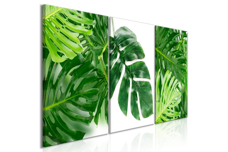 Bilde Palm Leaves 3 Parts 120x60 - Artgeist sp. z o. o. - Innredning - Bilder & kunst - Lerretsbilder