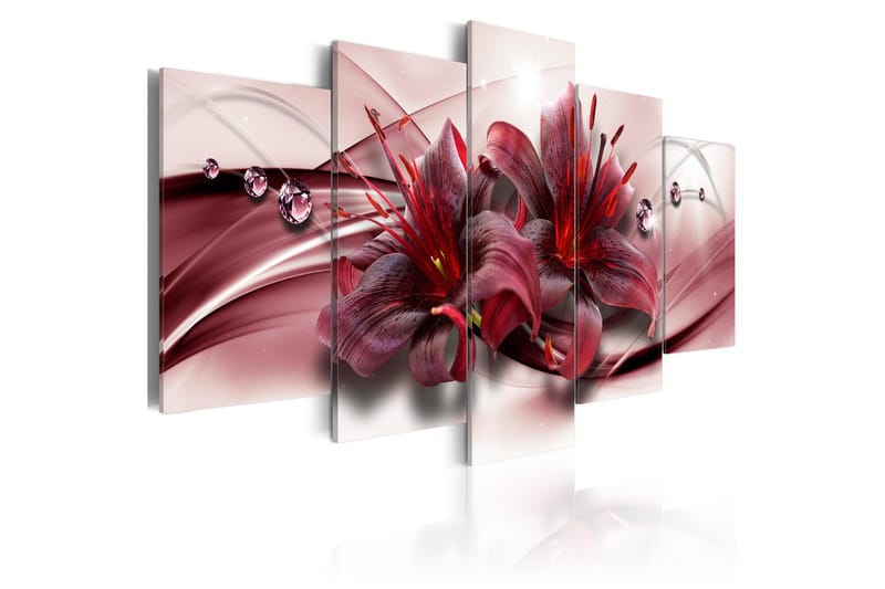 Bilde Pink Lily 200x100 - Artgeist sp. z o. o. - Innredning - Bilder & kunst - Lerretsbilder