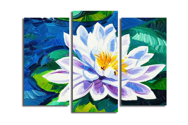 Canvasbilde 3-pk flerfarget - 22x03 cm - Innredning - Bilder & kunst - Lerretsbilder