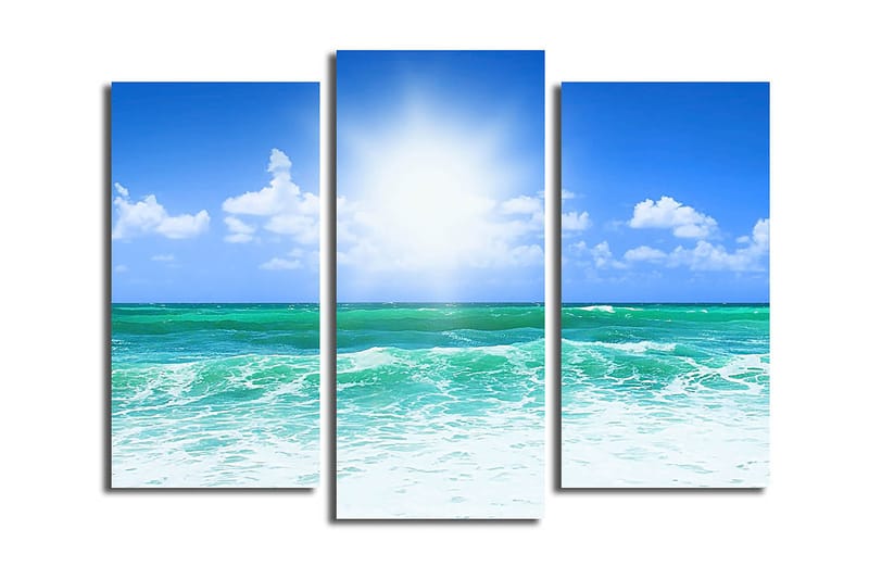 Canvasbilde 3-pk flerfarget - 22x03 cm - Innredning - Bilder & kunst - Lerretsbilder