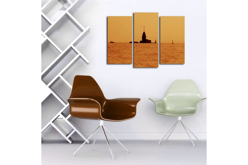 Canvasbilde 3-pk flerfarget - 22x03 cm - Innredning - Bilder & kunst - Lerretsbilder