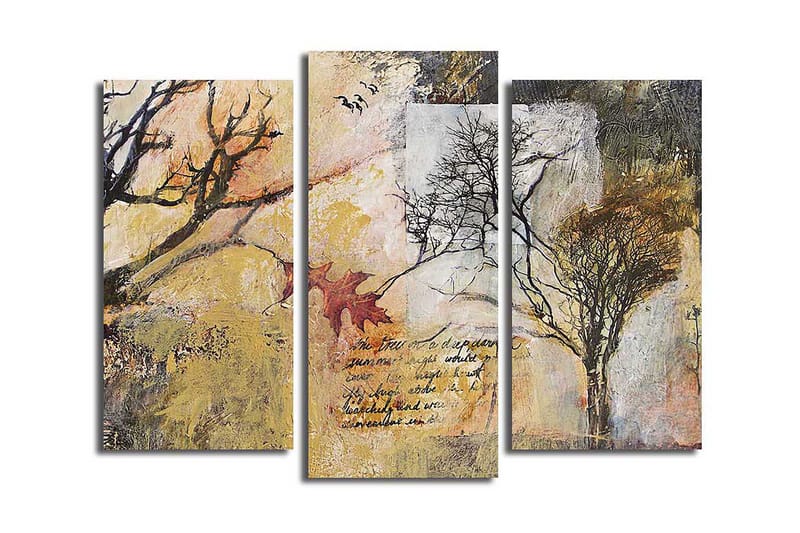 Canvasbilde 3-pk flerfarget - 22x03 cm - Innredning - Bilder & kunst - Lerretsbilder