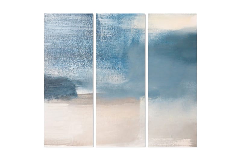 Canvasbilde Abstract 3-pk Flerfarget - 22x05 cm - Innredning - Bilder & kunst - Lerretsbilder