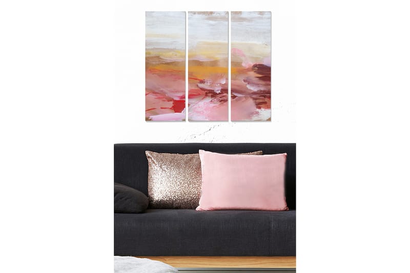 Canvasbilde Abstract 3-pk Flerfarget - 22x05 cm - Innredning - Bilder & kunst - Lerretsbilder