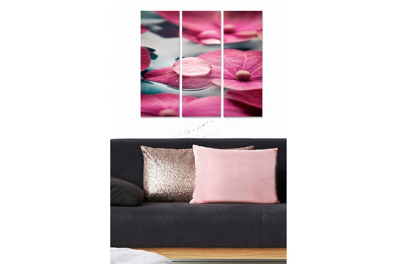 Canvasbilde Abstract 3-pk Flerfarget - 22x05 cm - Innredning - Bilder & kunst - Lerretsbilder