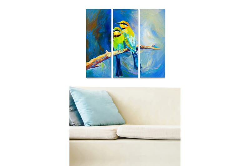 Canvasbilde Animal 3-pk flerfarget - 22x05 cm - Innredning - Bilder & kunst - Lerretsbilder