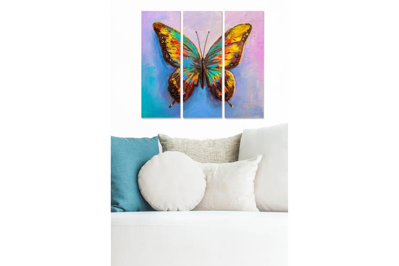 Canvasbilde Animal 3-pk flerfarget - 22x05 cm - Innredning - Bilder & kunst - Lerretsbilder