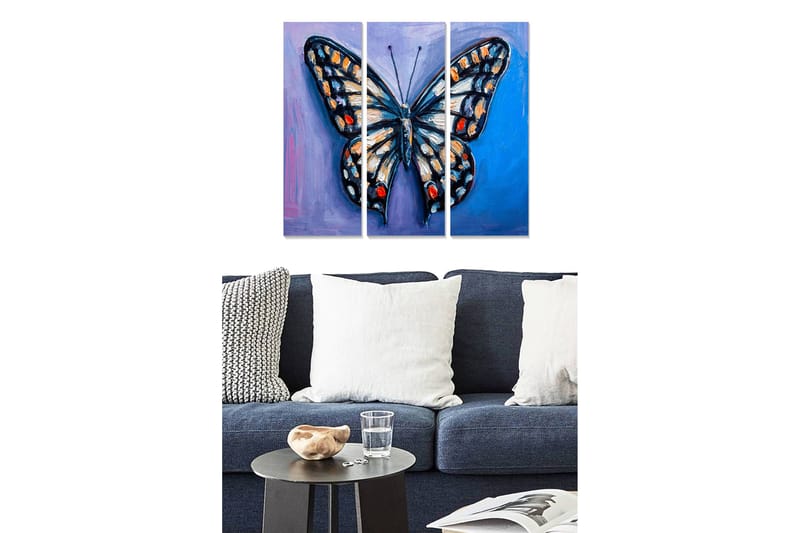 Canvasbilde Animal 3-pk flerfarget - 22x05 cm - Innredning - Bilder & kunst - Lerretsbilder