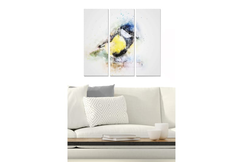 Canvasbilde Animal 3-pk flerfarget - 22x05 cm - Innredning - Bilder & kunst - Lerretsbilder