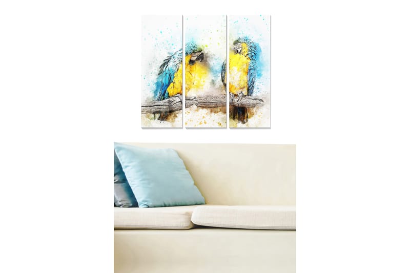 Canvasbilde Animal 3-pk flerfarget - 22x05 cm - Innredning - Bilder & kunst - Lerretsbilder